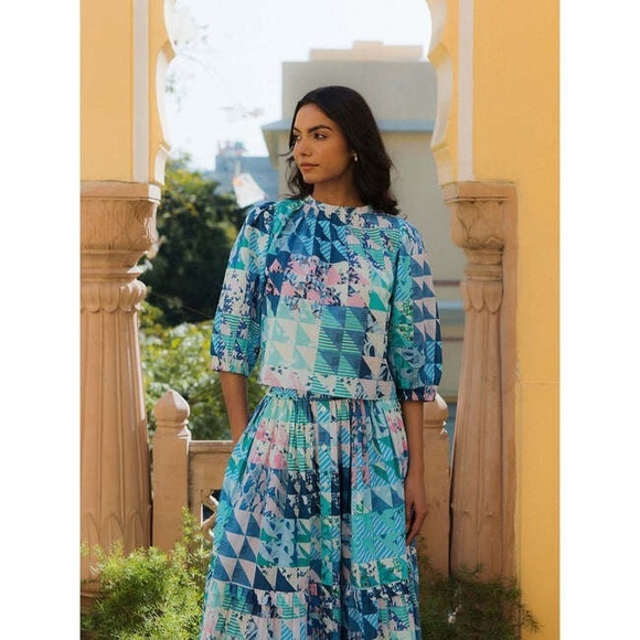 New with tags. Women’s Ophelia and Indigo Preppy Stretch Maxi Skirt Size XS . - Picture 3 of 3